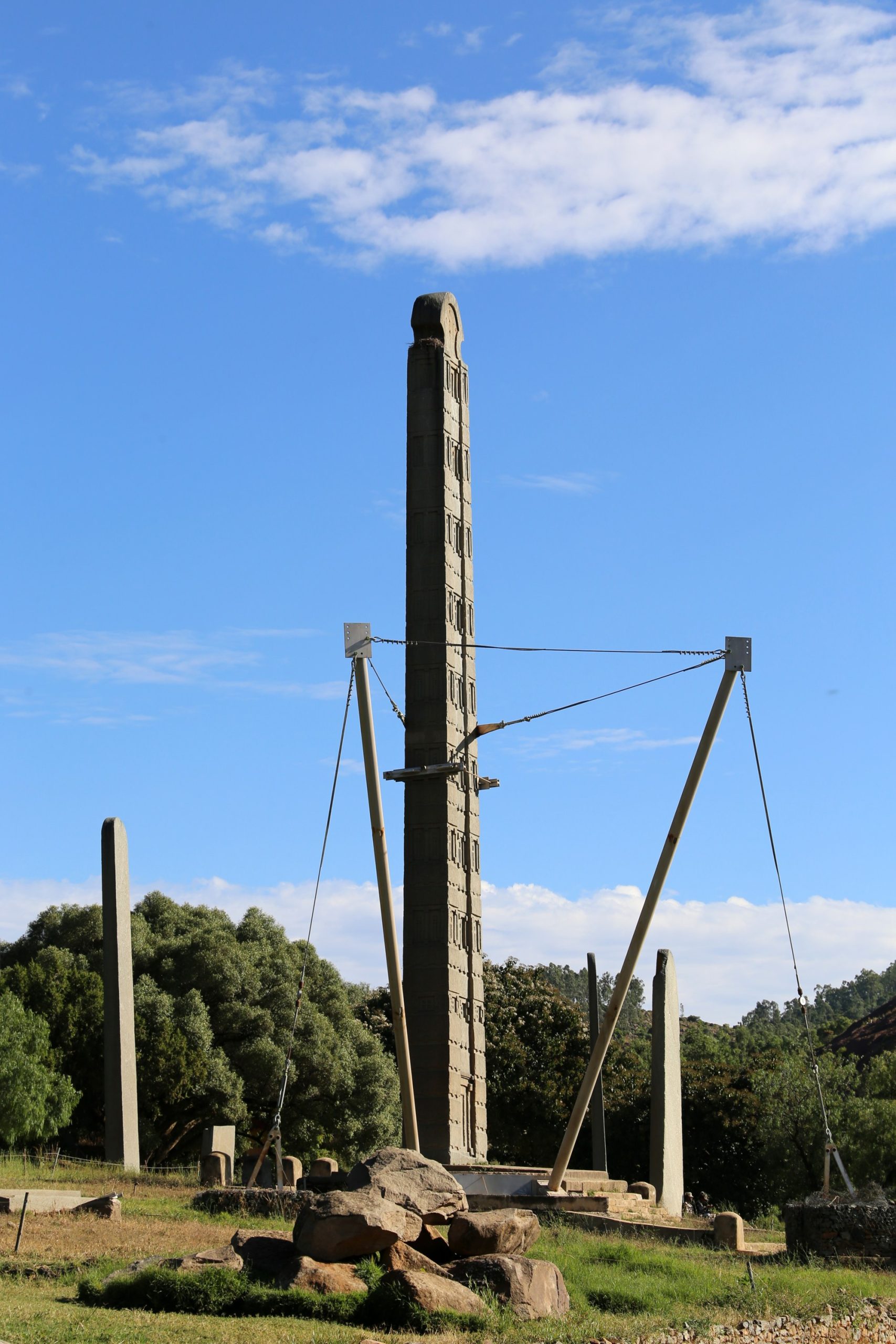 King Ezana's Stele in Aksum, carved with false doors and windows